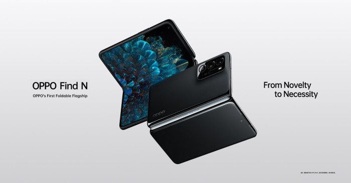 Ausgeklappt hat das Find N eine Displaydiagonale von 7,1 Zoll. (Bild: Oppo)